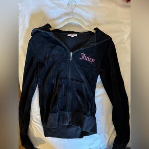 Juicy Couture Black Zipper sweatshirt